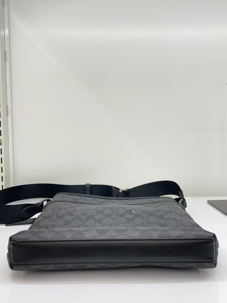 COACH Shoulder Bag Leather BLK All Over Pattern CW227 4