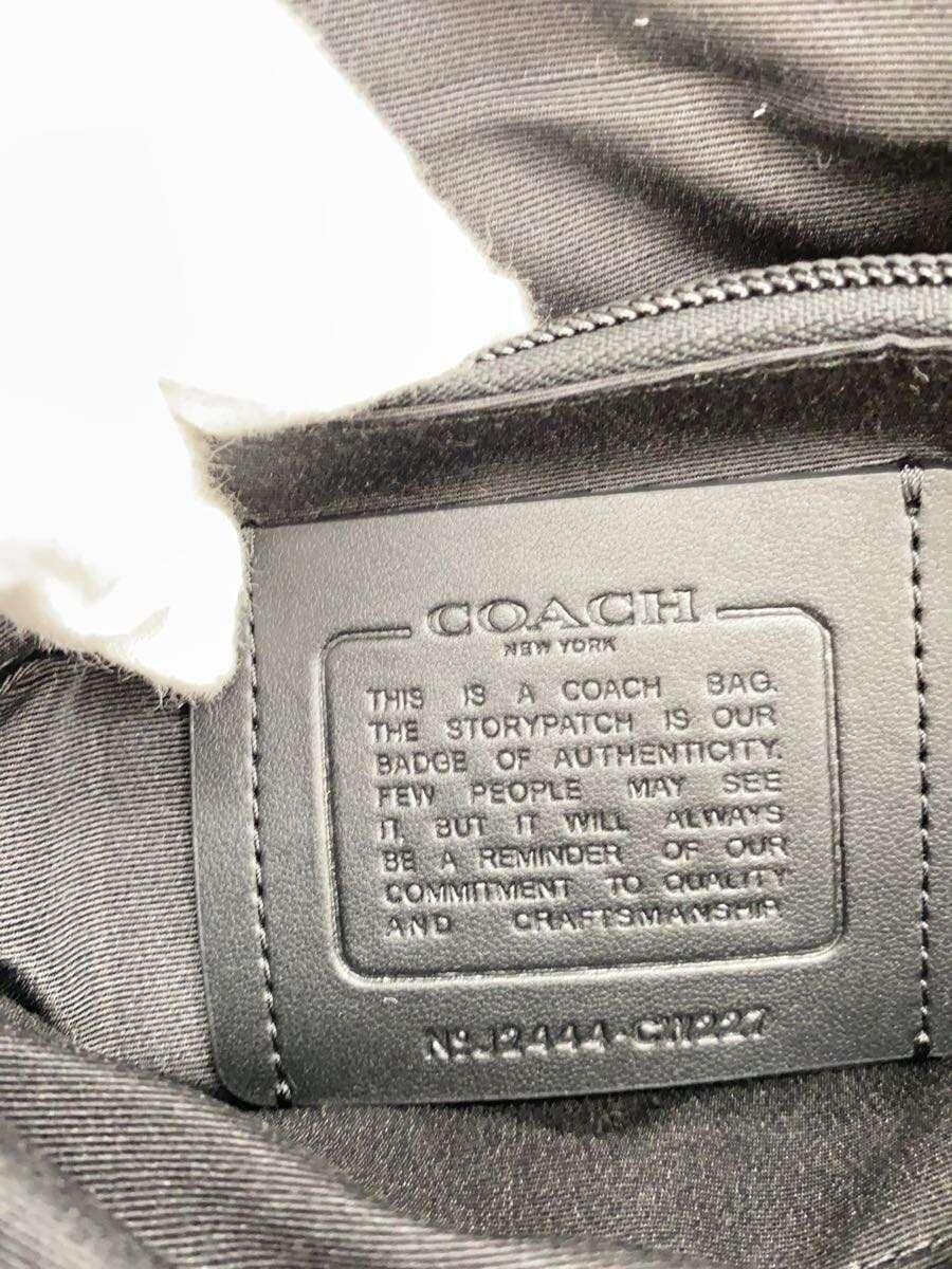 COACH Shoulder Bag Leather BLK All Over Pattern CW227 5