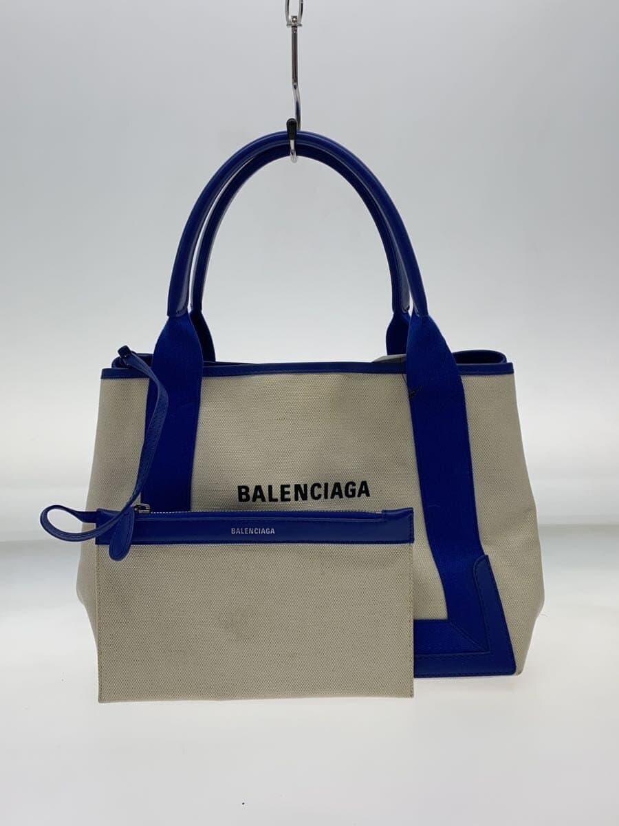 BALENCIAGA Tote Bag Canvas WHT 339933 7