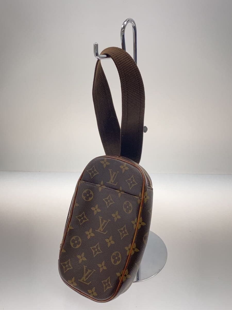 LOUIS VUITTON Pochette Ganjou _Monogram Canvas PVC BRW All Over Pattern 2