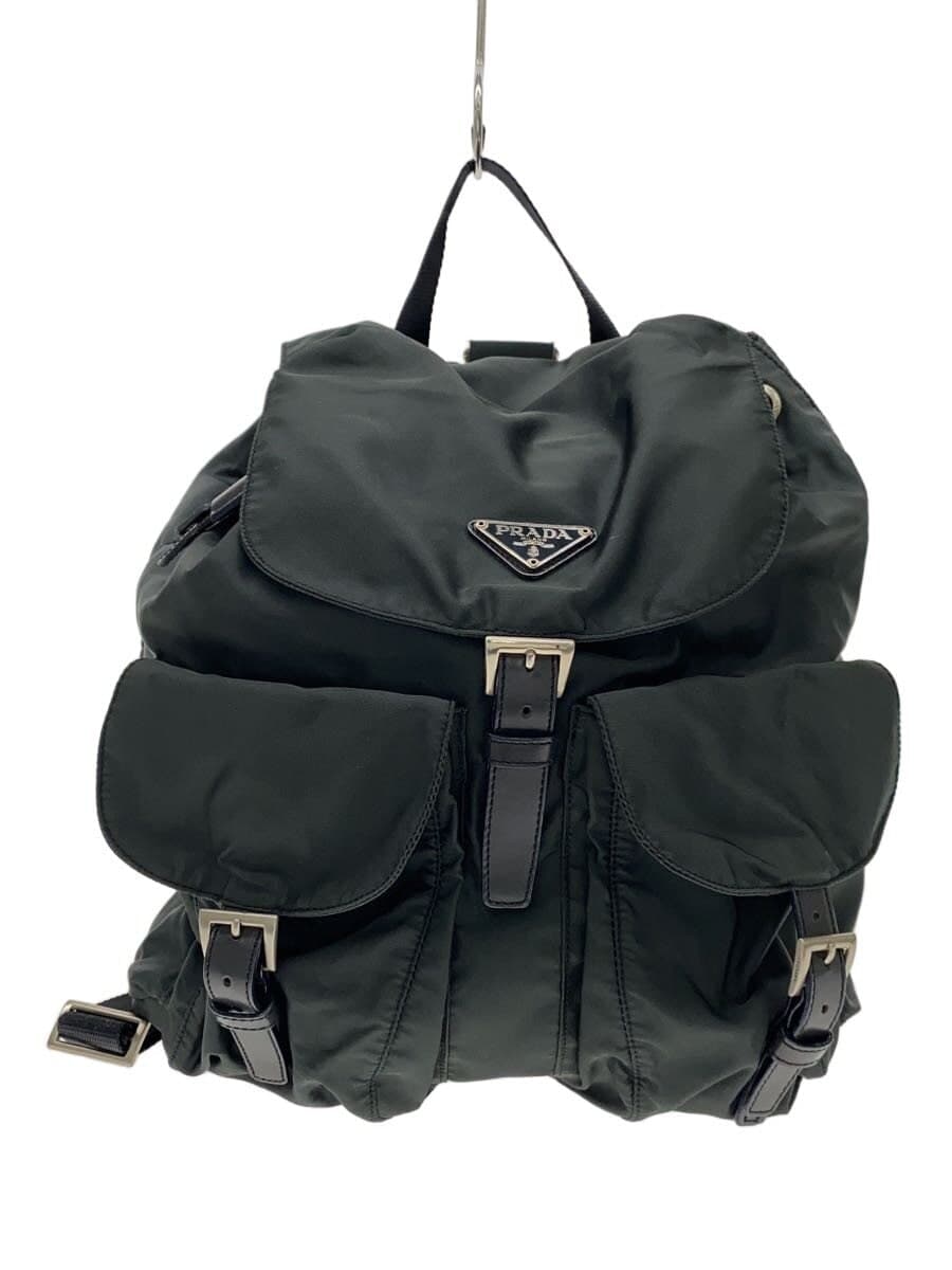 PRADA Backpack Nylon GRY Solid