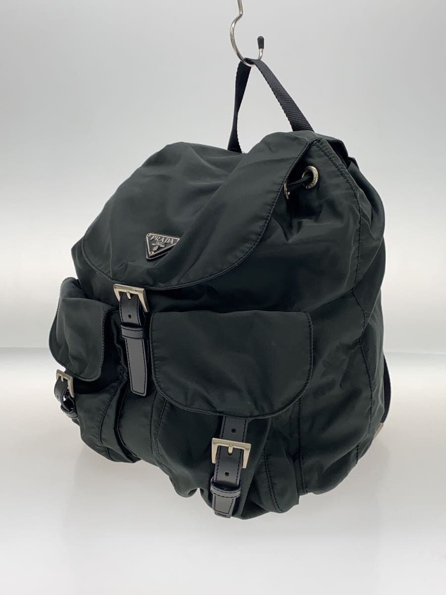 PRADA Backpack Nylon GRY Solid 2