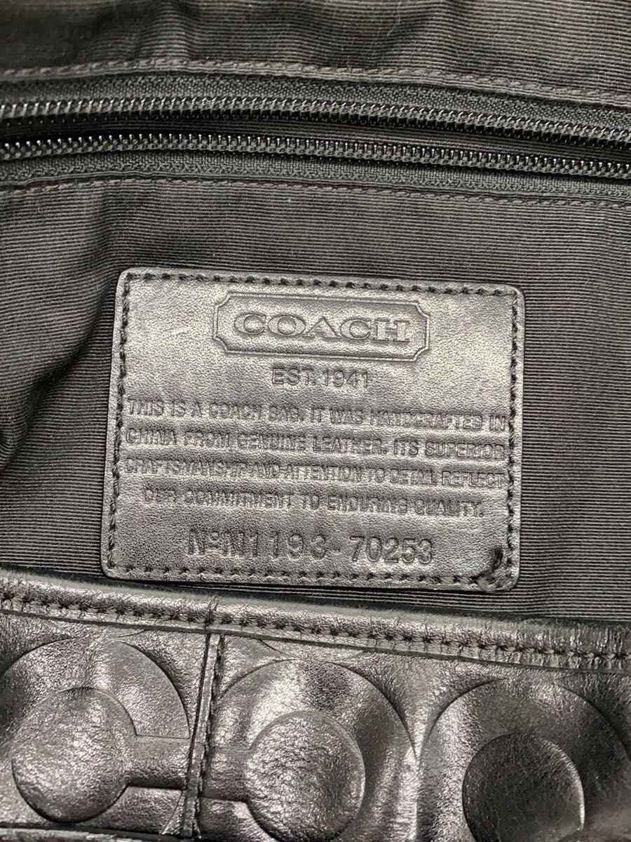 COACH Shoulder Bag Leather BLK All Over Pattern M1193-70253 2-Way 5