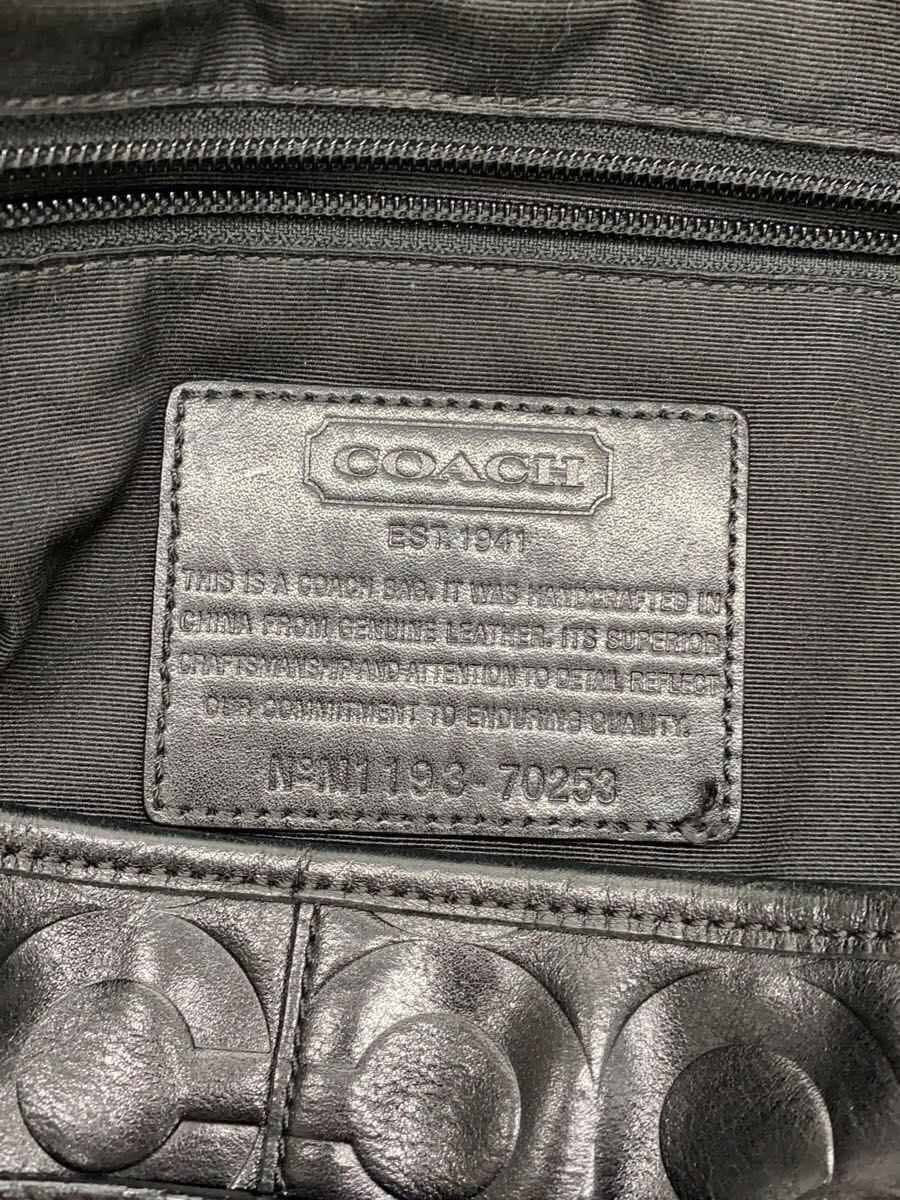 COACH Shoulder Bag Leather BLK All Over Pattern M1193-70253 2-Way 5
