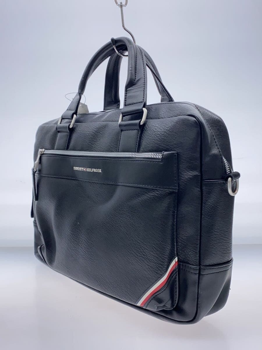 TOMMY HILFIGER Tote Bag Leather BLK 2