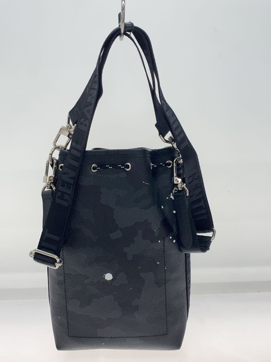 Gentil Bandit drawstring bag shoulder bag leather BLK 2WAY 3