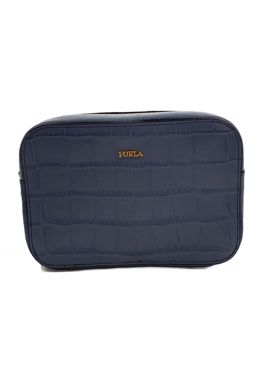 FURLA Shoulder Bag Leather BLU 24683