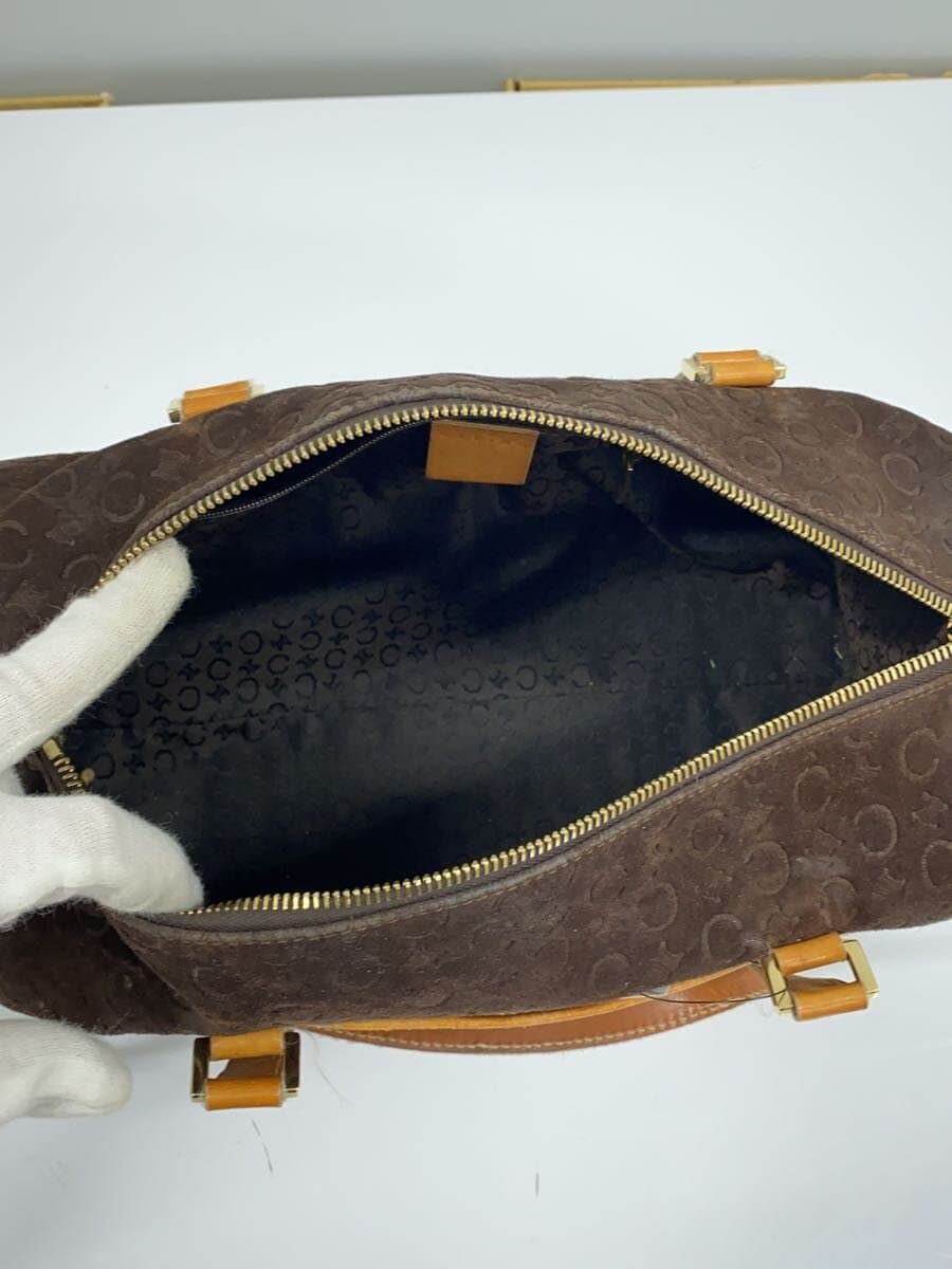 CELINE Handbag Suede BRW All Over Pattern 6