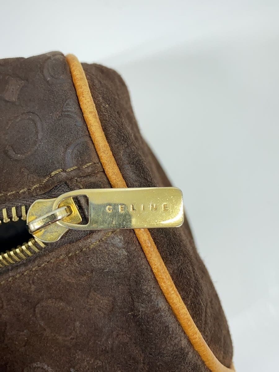 CELINE Handbag Suede BRW All Over Pattern 7