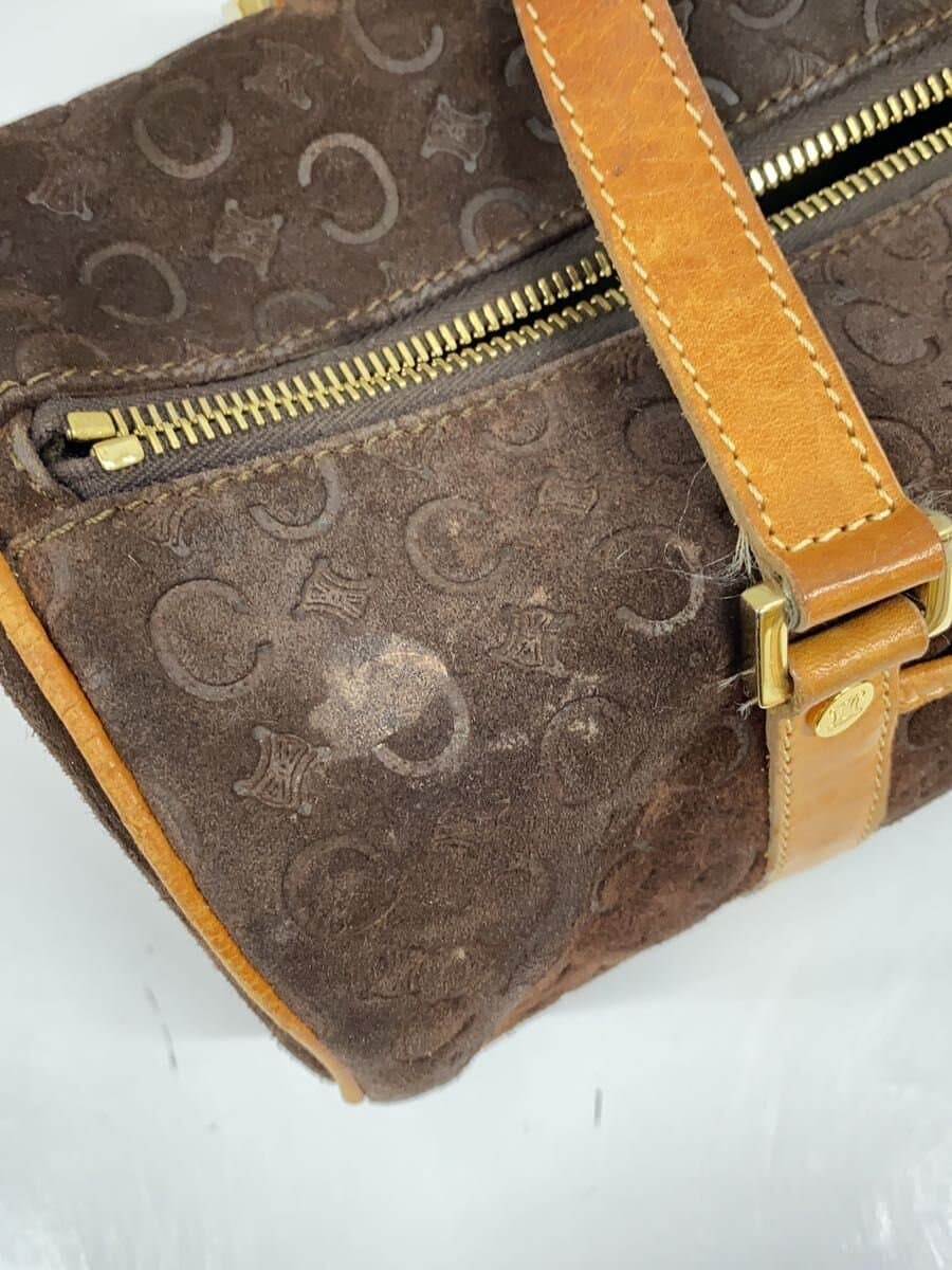 CELINE Handbag Suede BRW All Over Pattern 9