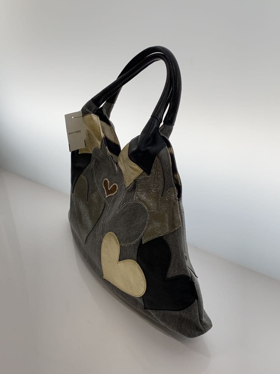 Think Bee!Handbag GRY Heart Pattern 2