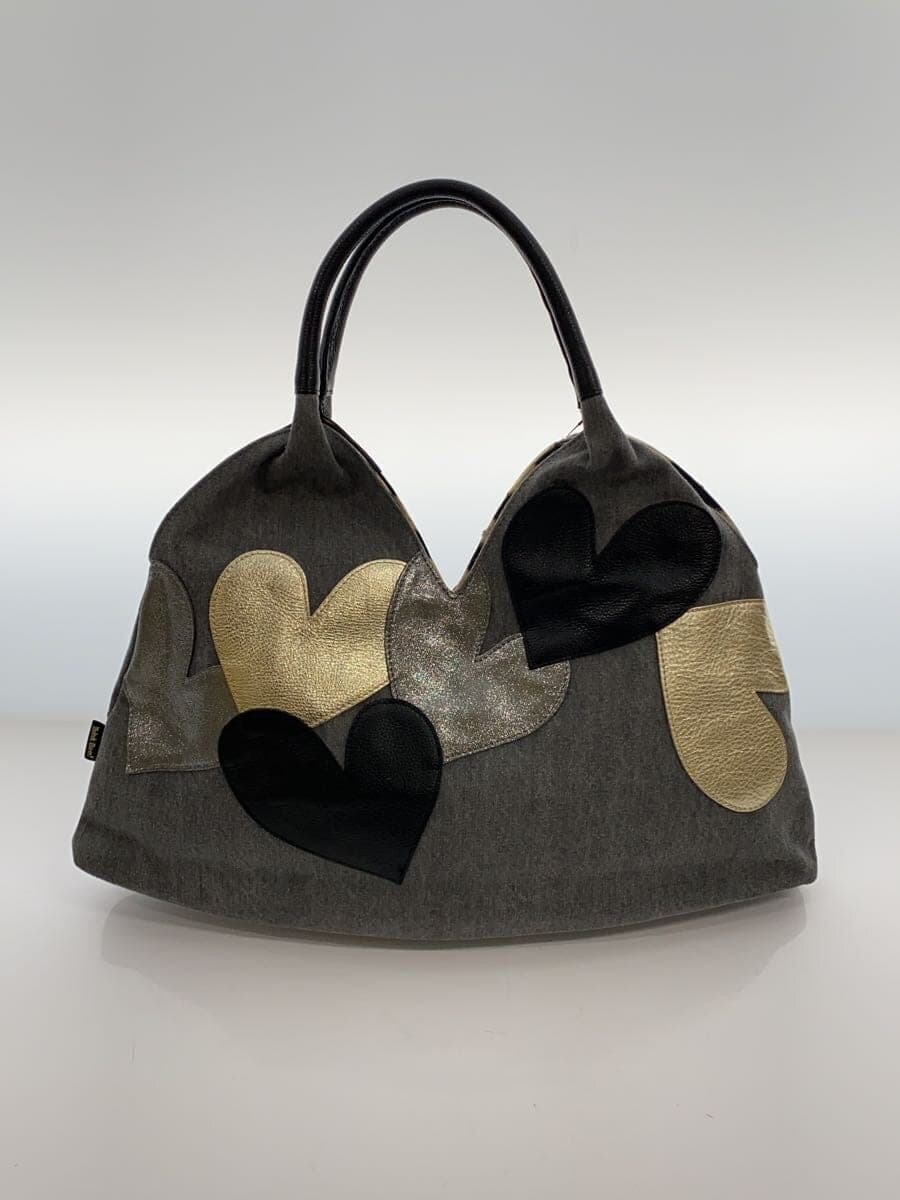 Think Bee!Handbag GRY Heart Pattern 3