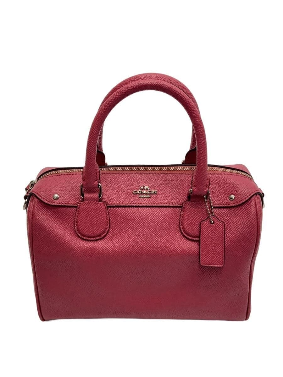 COACH Mini Bennett Satchel 2-Way Pink F57521 Stain With Wear