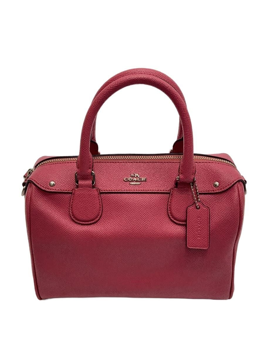 COACH Mini Bennett Satchel 2-Way Pink F57521 Stain With Wear