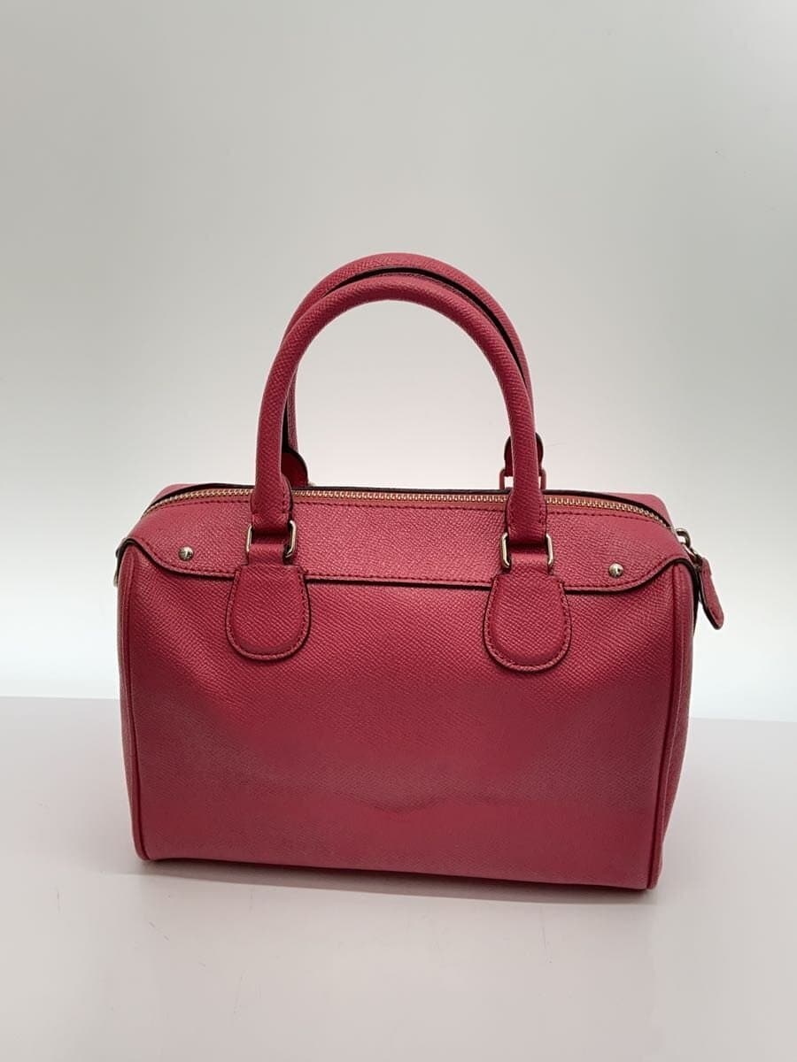 COACH Mini Bennett Satchel 2-Way Pink F57521 Stain With Wear 3