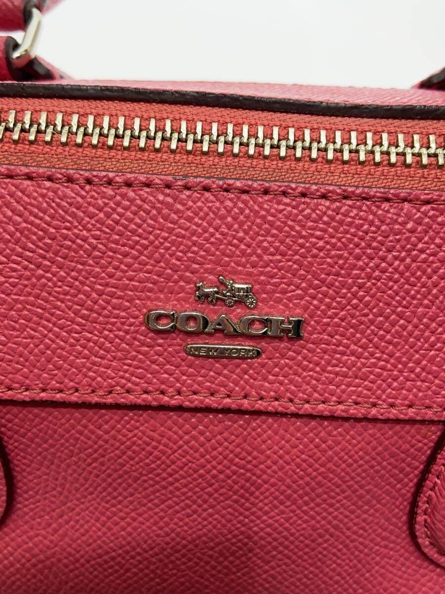 COACH Mini Bennett Satchel 2-Way Pink F57521 Stain With Wear 5