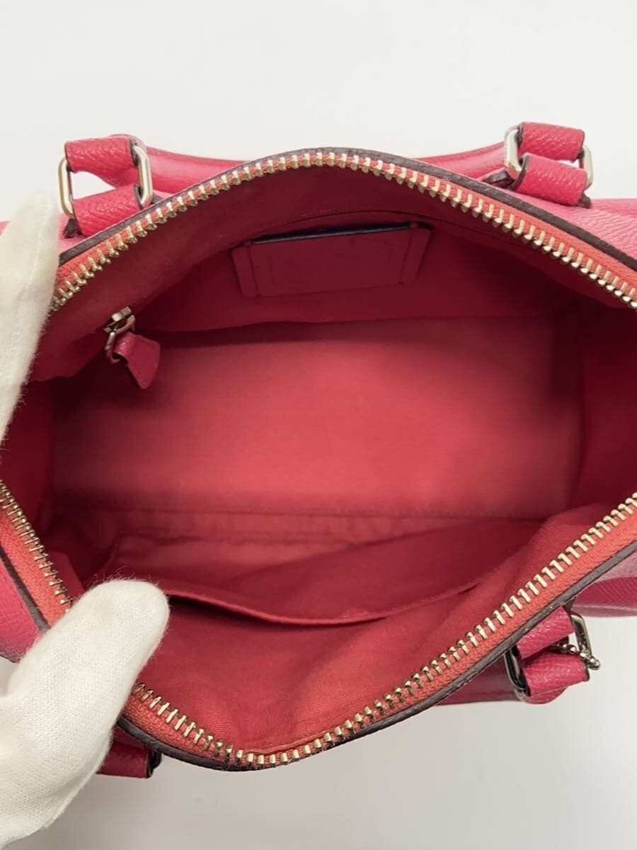 COACH Mini Bennett Satchel 2-Way Pink F57521 Stain With Wear 6