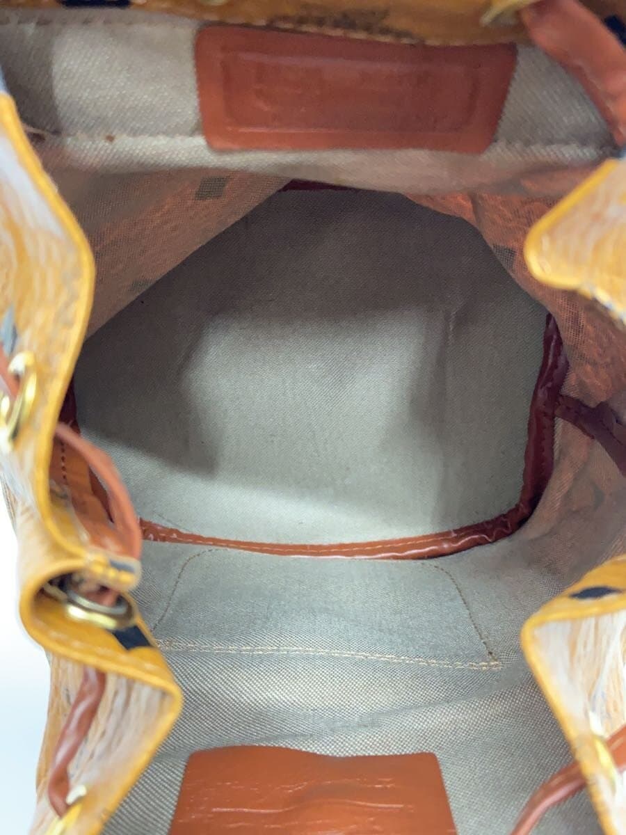 MCM Visetos Mini Backpack Cognac Brown With Wear 6