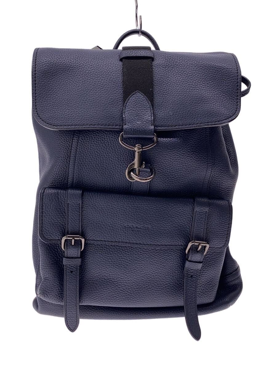 COACHBLEECKER Leather Backpack Navy 29523