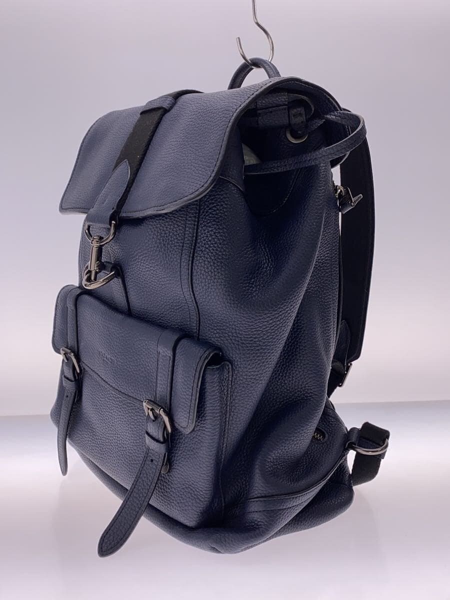 COACHBLEECKER Leather Backpack Navy 29523 2