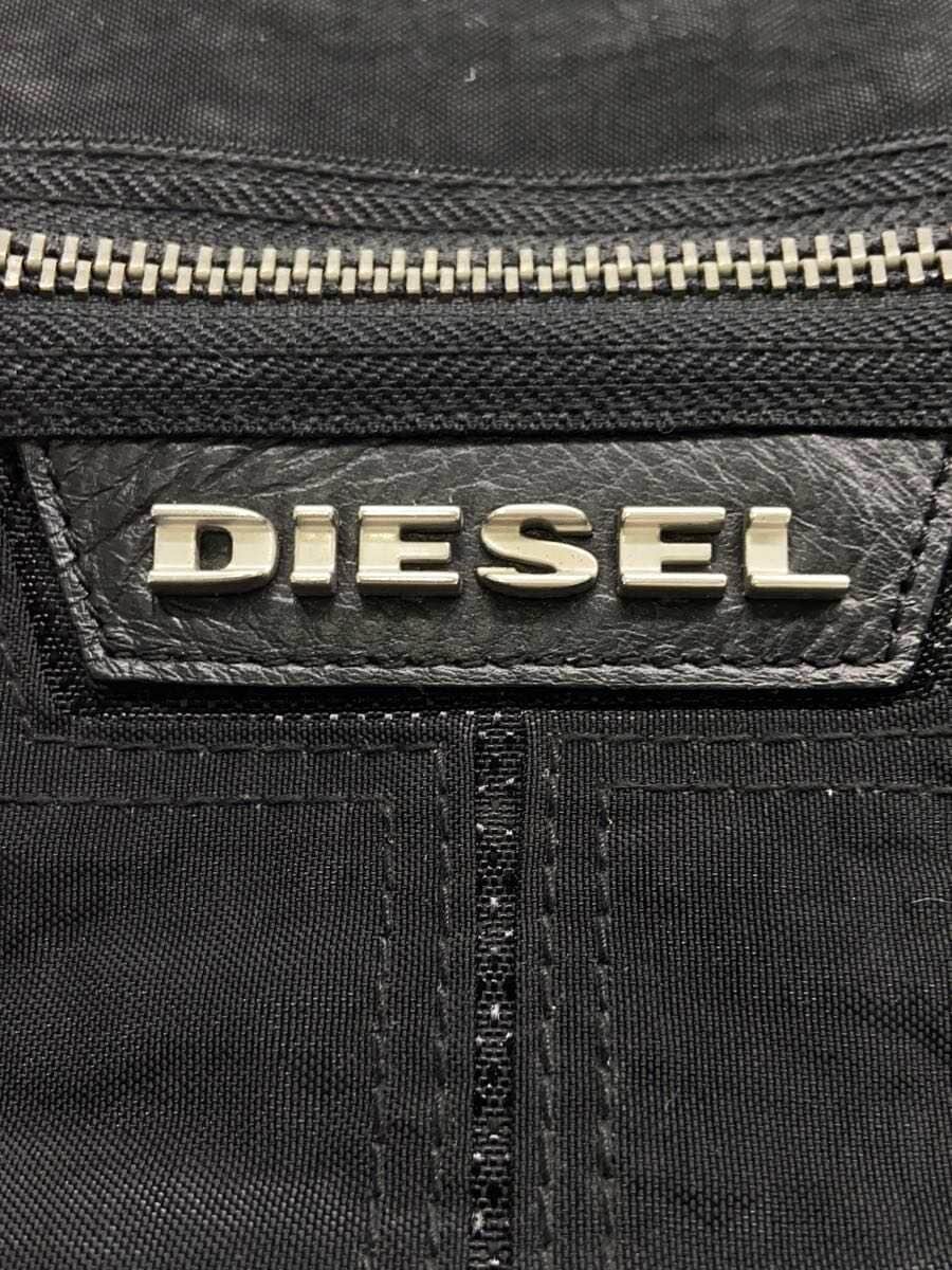 DIESEL Metal Logo Nylon Shoulder Bag Black Used condition 5