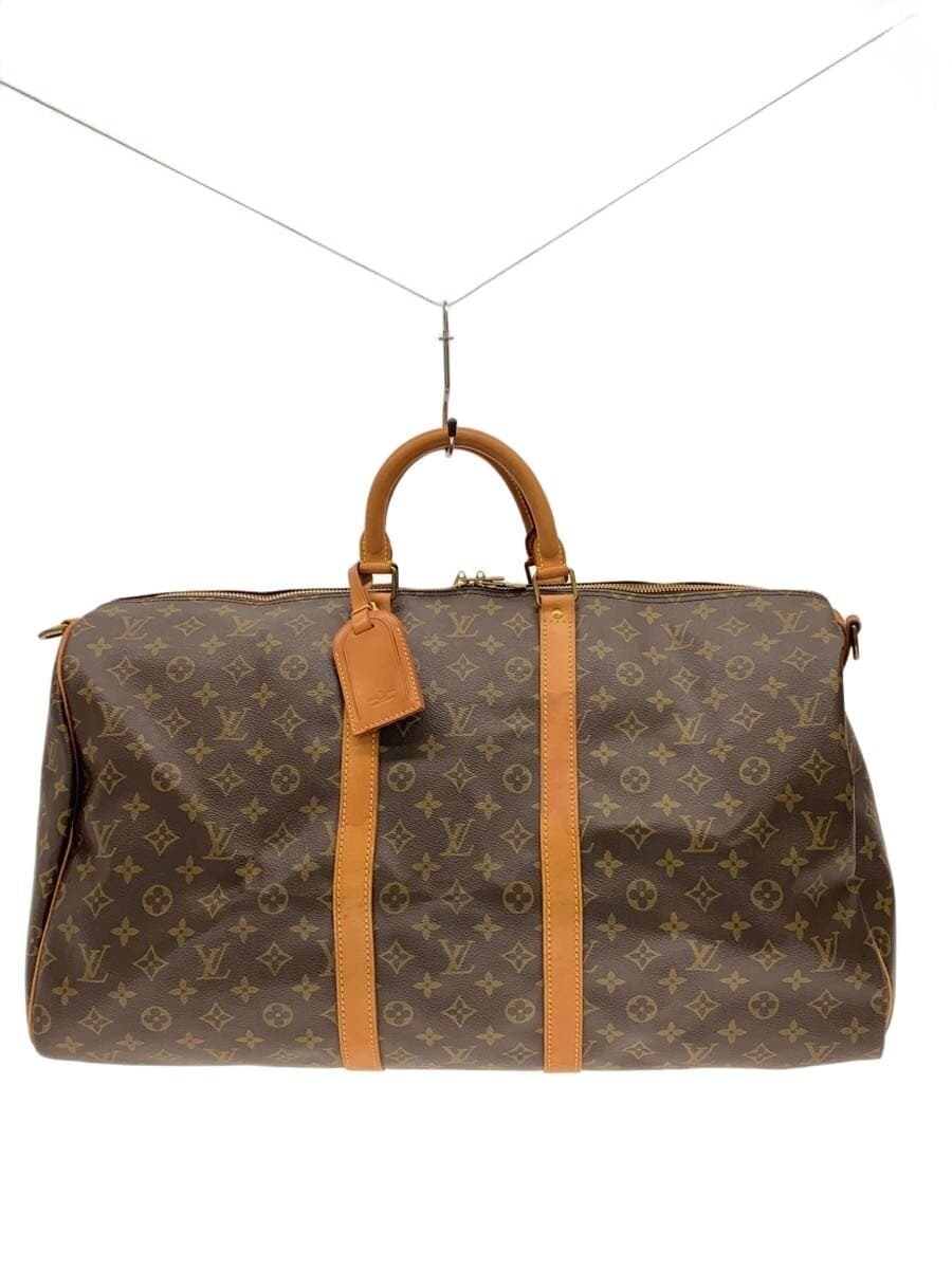 LOUIS VUITTON Keepall 55 Monogram Canvas M41424 PVC BRW M41424