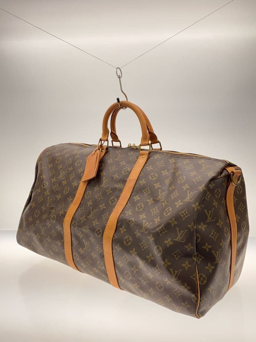 LOUIS VUITTON Keepall 55 Monogram Canvas M41424 PVC BRW M41424 2