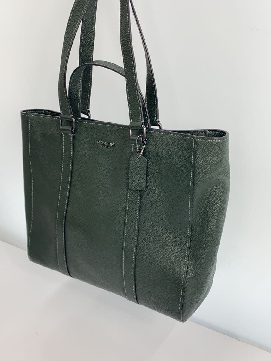 COACH Tote Bag Hudson Double Handle Tote Leather GRN Solid C8157 2