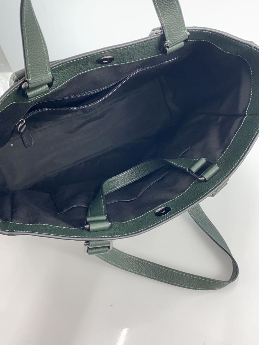 COACH Tote Bag Hudson Double Handle Tote Leather GRN Solid C8157 6