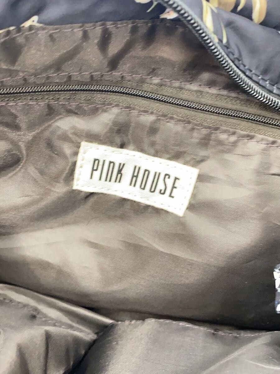 PINK HOUSE Tote Bag Polyester BLK Floral Pattern A2181PE122 5