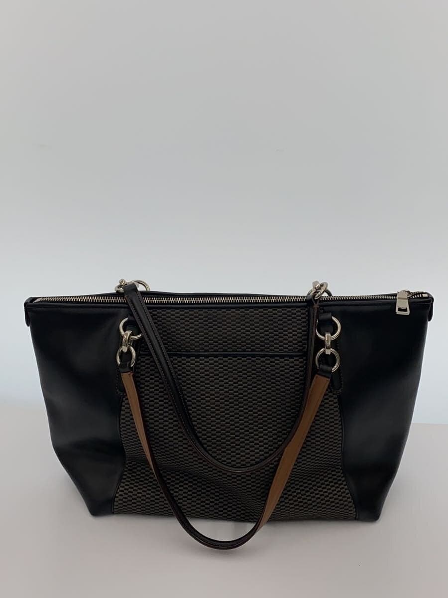 COACH Tote Bag Leather Black F57246 3