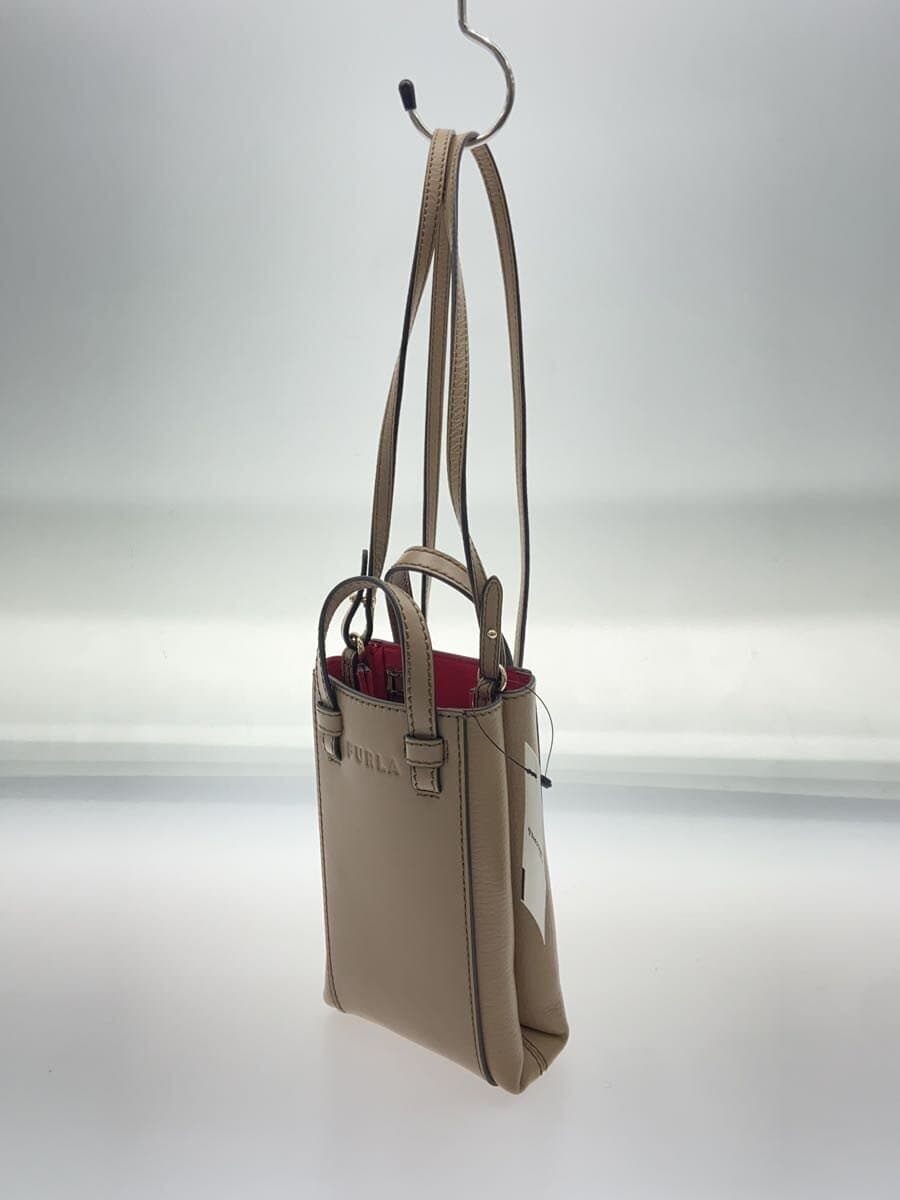 FURLA Shoulder Bag Faux Leather BEG we00289 2