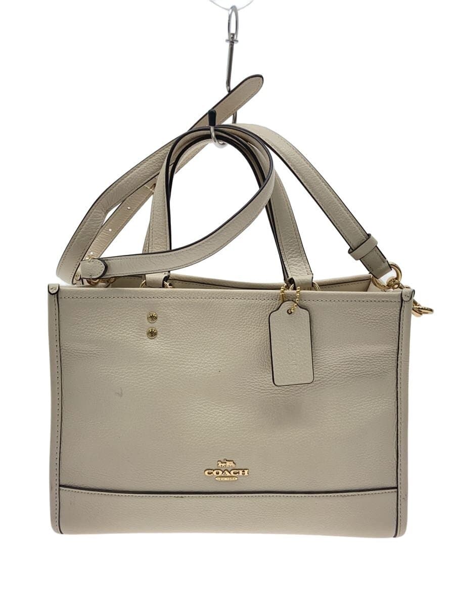 COACH Bag Leather WHT CO976