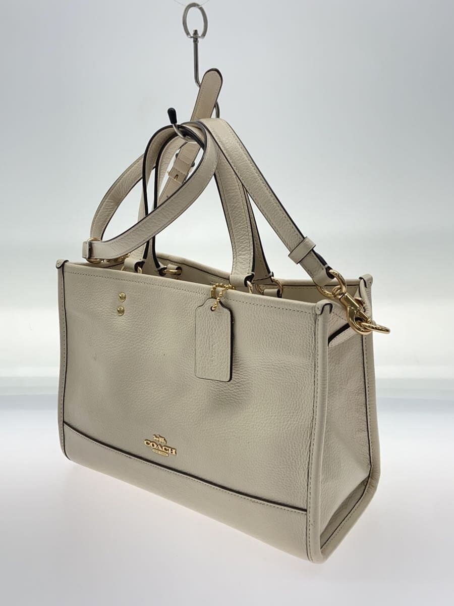 COACH Bag Leather WHT CO976 2