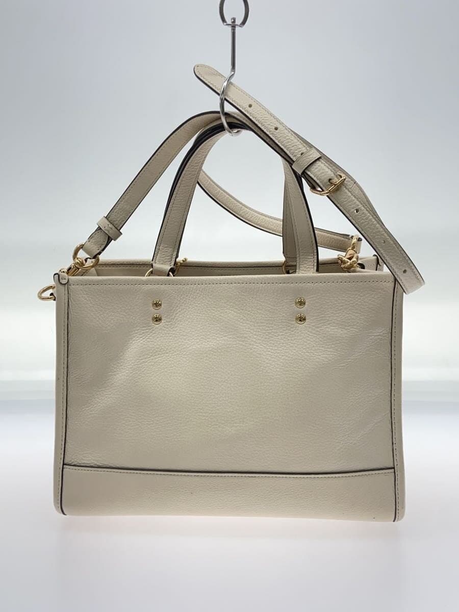 COACH Bag Leather WHT CO976 3