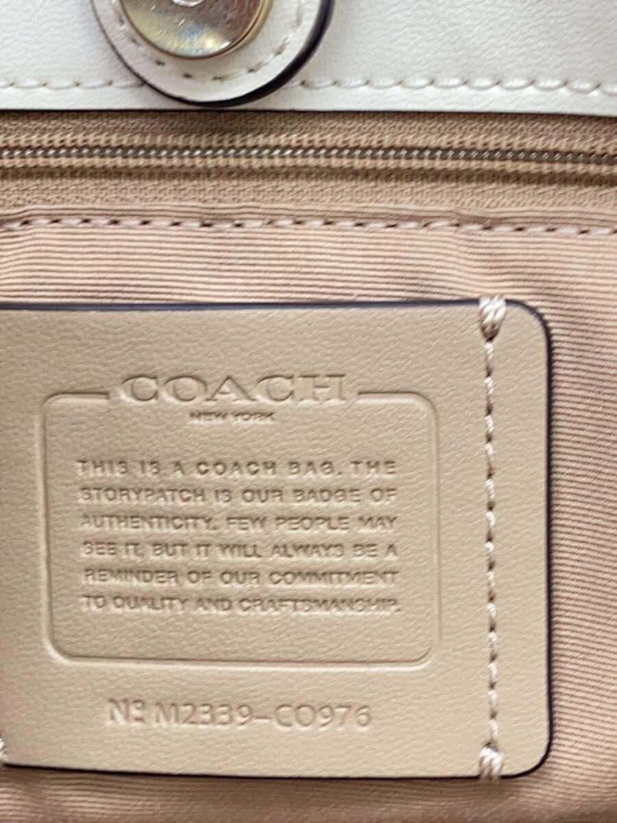 COACH Bag Leather WHT CO976 5
