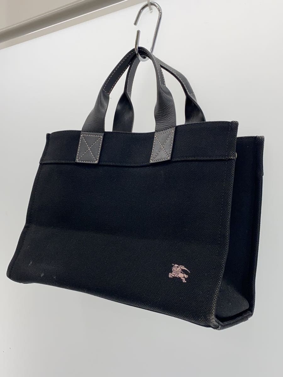 BURBERRY BLUE LABEL Tote Bag Canvas BLK 2