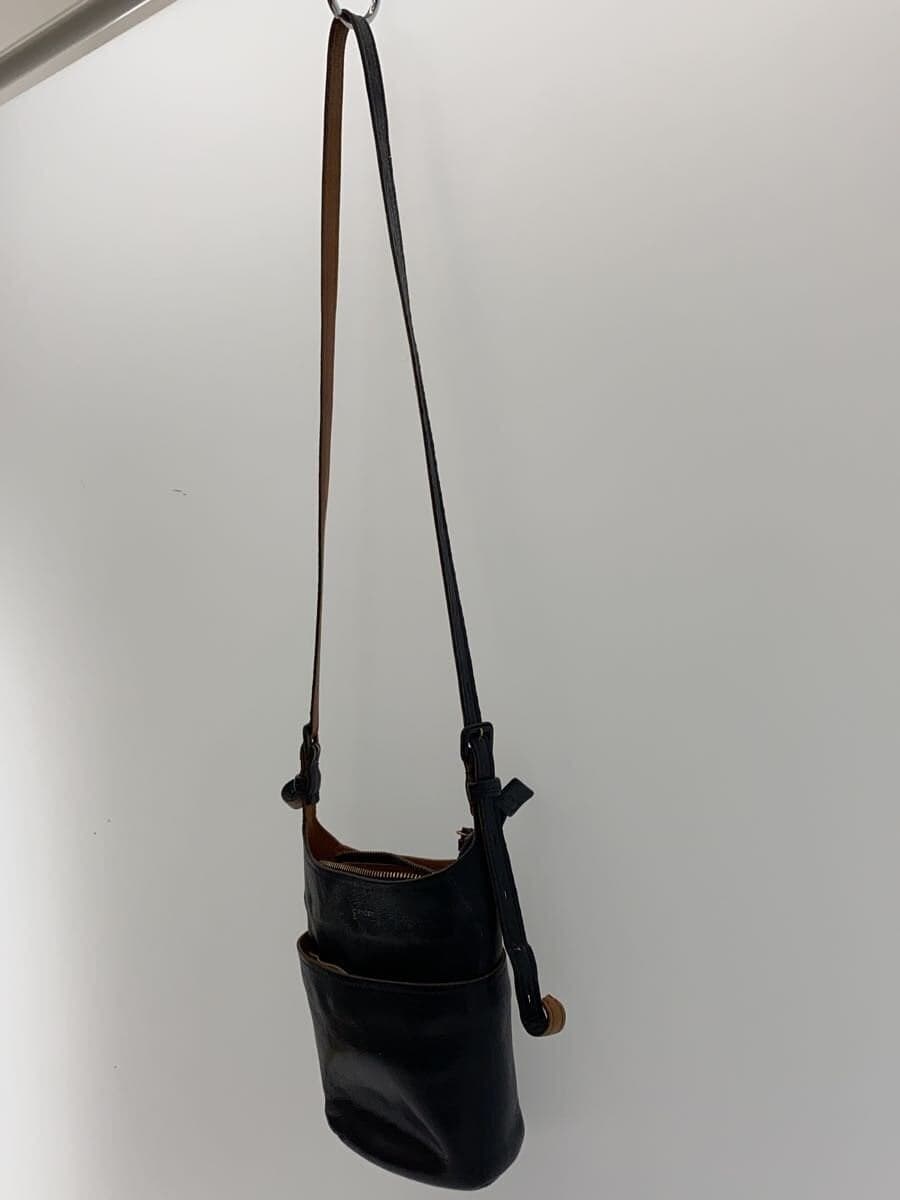 GENTEN Shoulder Bag Leather NVY Solid 44100-86 2