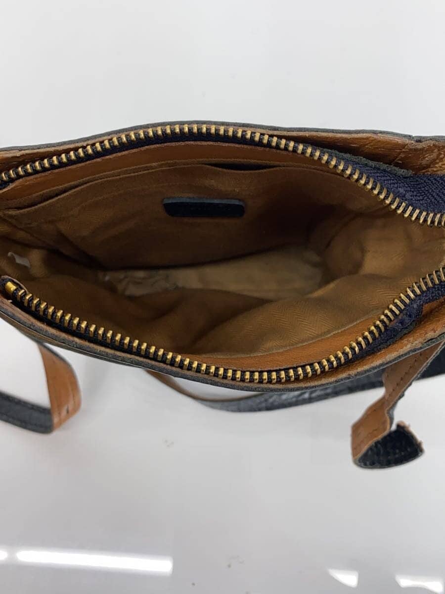 GENTEN Shoulder Bag Leather NVY Solid 44100-86 5