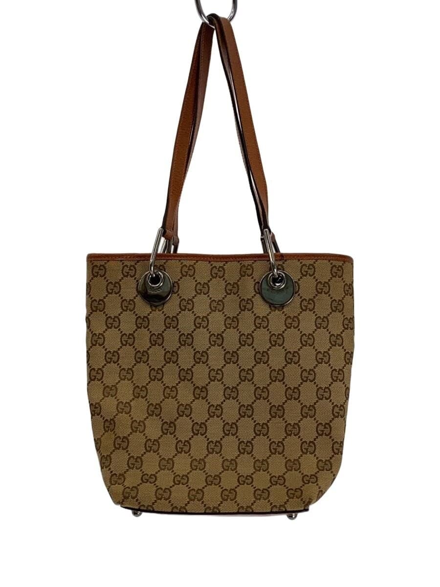 GUCCI Tote Bag_GG Canvas Canvas BRW