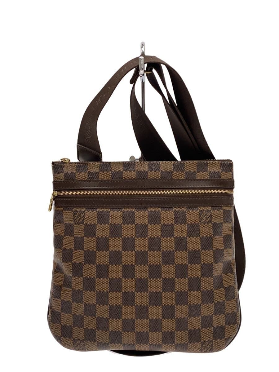 LOUIS VUITTON Pochette Bosphore Damier Ebene PVC BRW N51111
