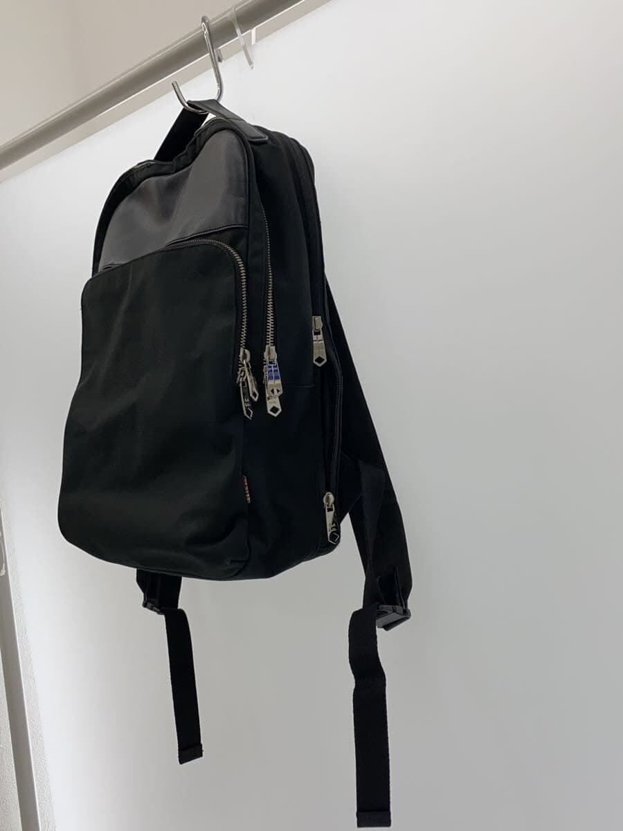 Paul Smith Business Backpack Nylon BLK Solid Leather Switch 2