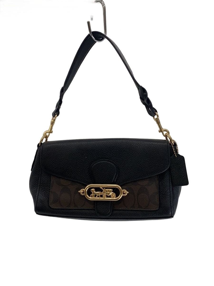 COACH Shoulder Bag Leather BLK