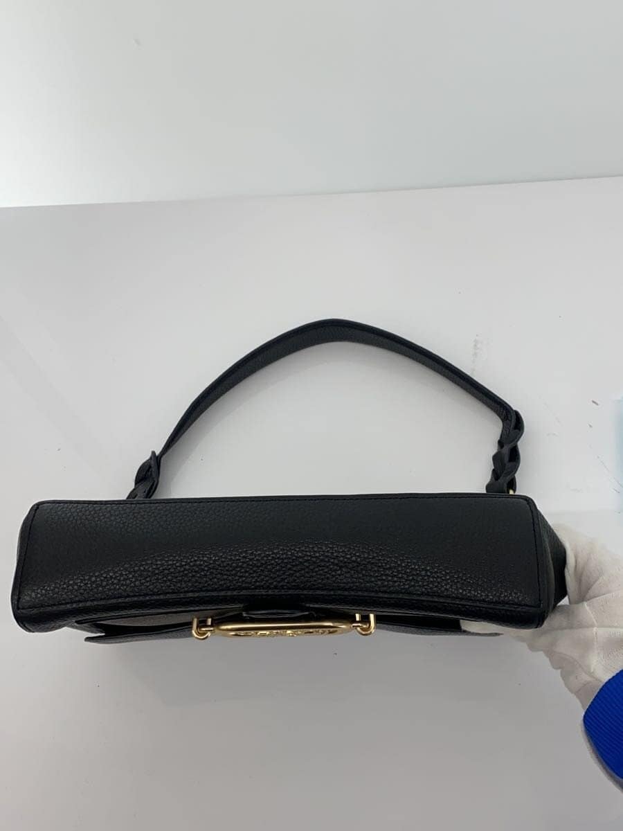 COACH Shoulder Bag Leather BLK 4