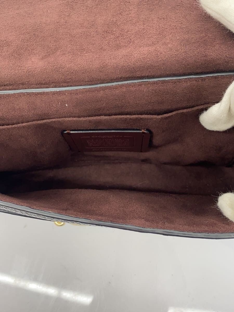 COACH Shoulder Bag Leather BLK 6