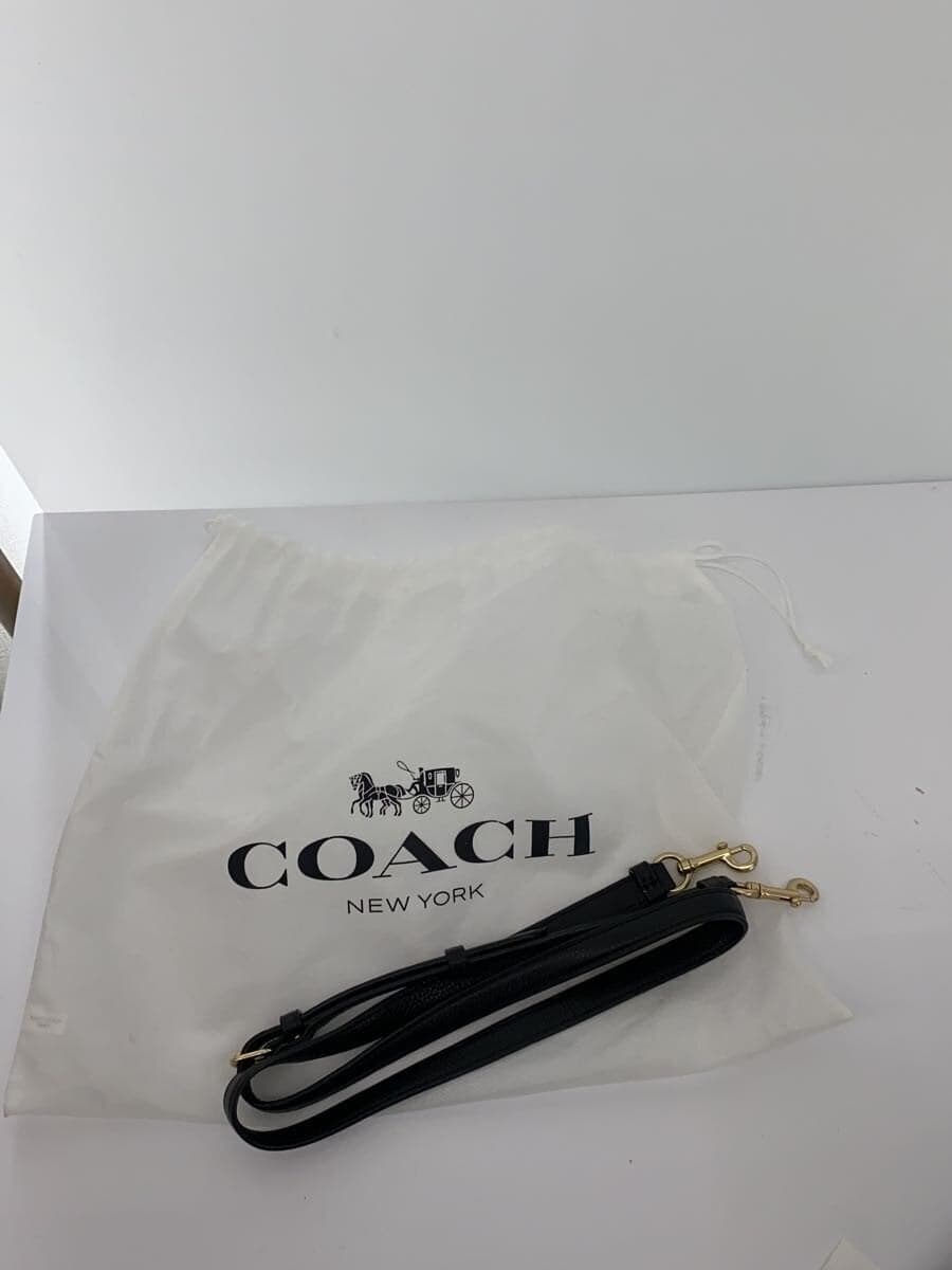 COACH Shoulder Bag Leather BLK 8