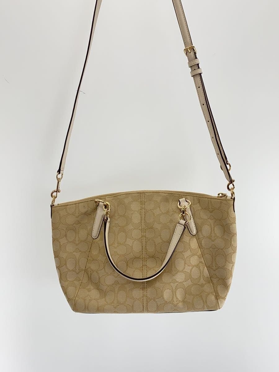 COACH Handbag_Signature Canvas BEG All-over pattern F58283 3