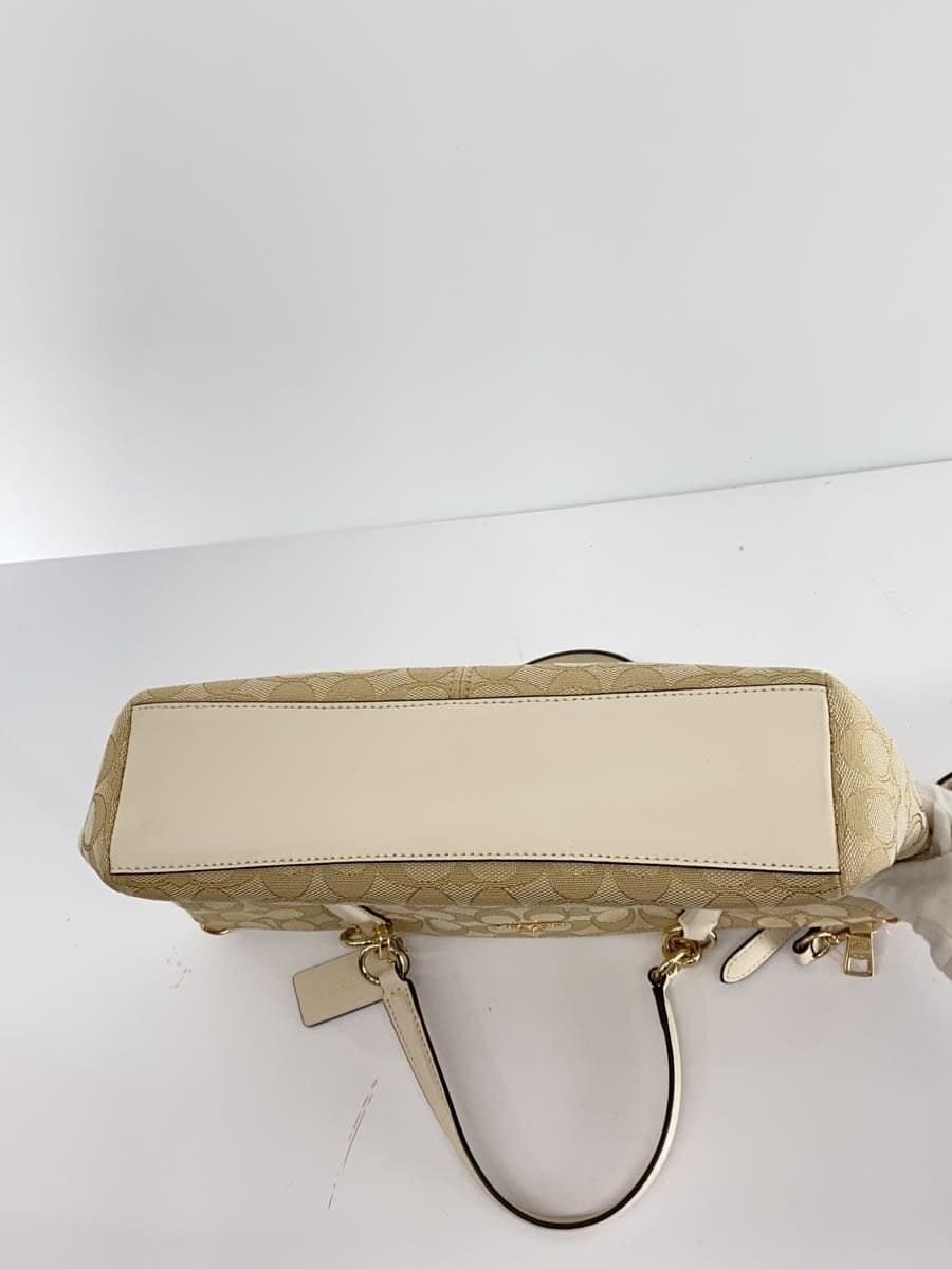 COACH Handbag_Signature Canvas BEG All-over pattern F58283 4