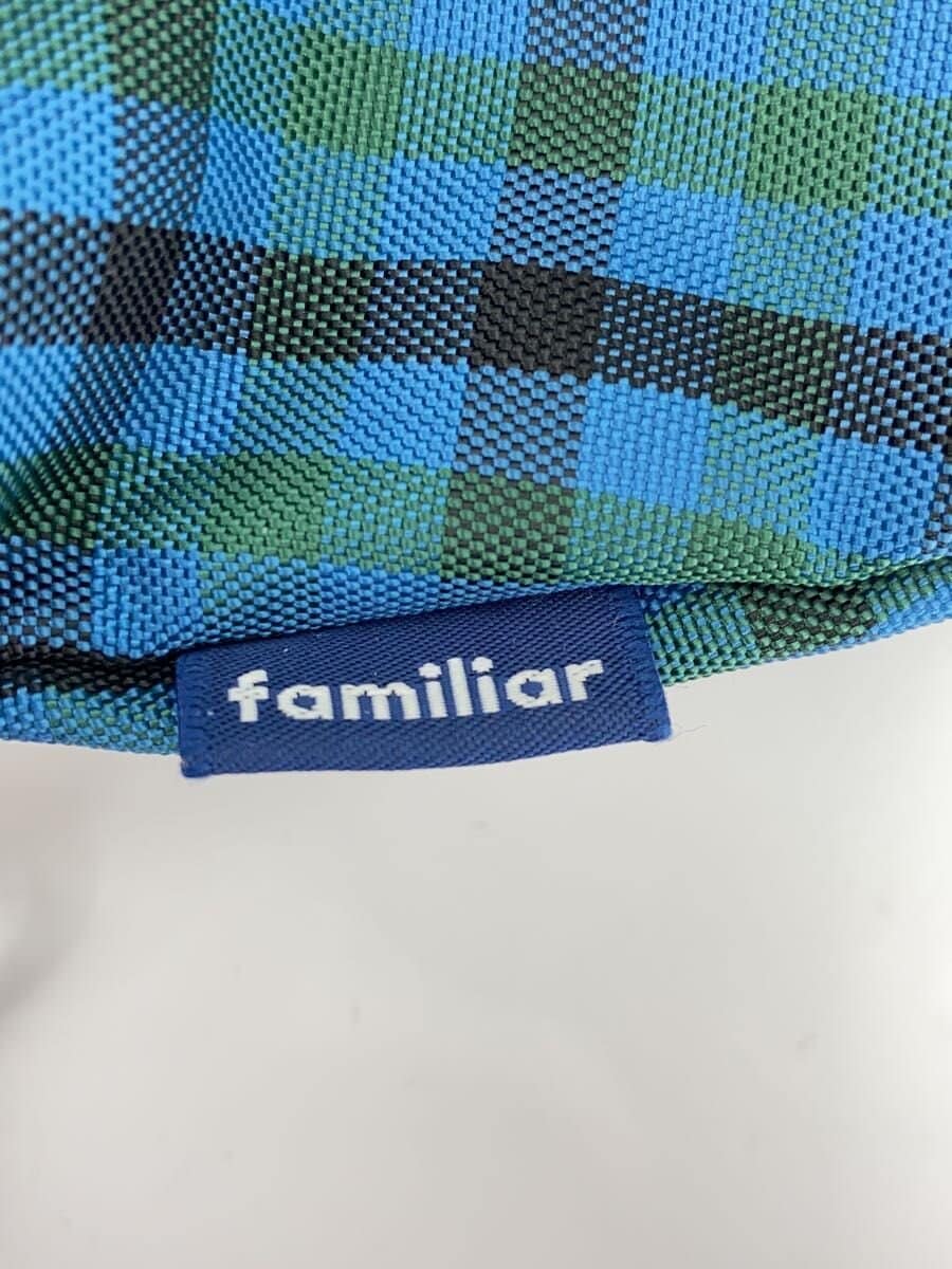 Familiar shoulder bag Nylon Blue Check 780556 5