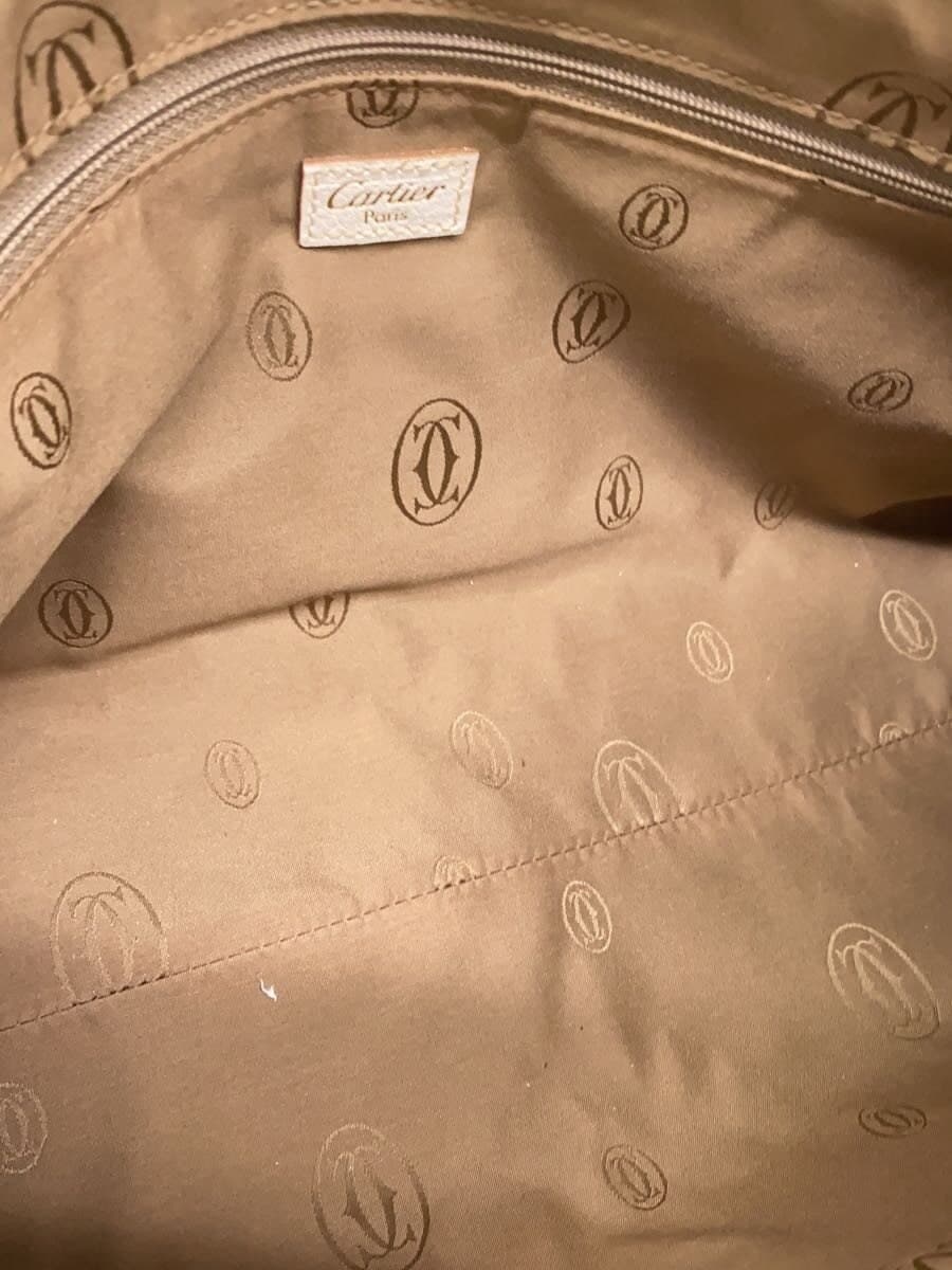 Cartier handbag leather WHT plain 6
